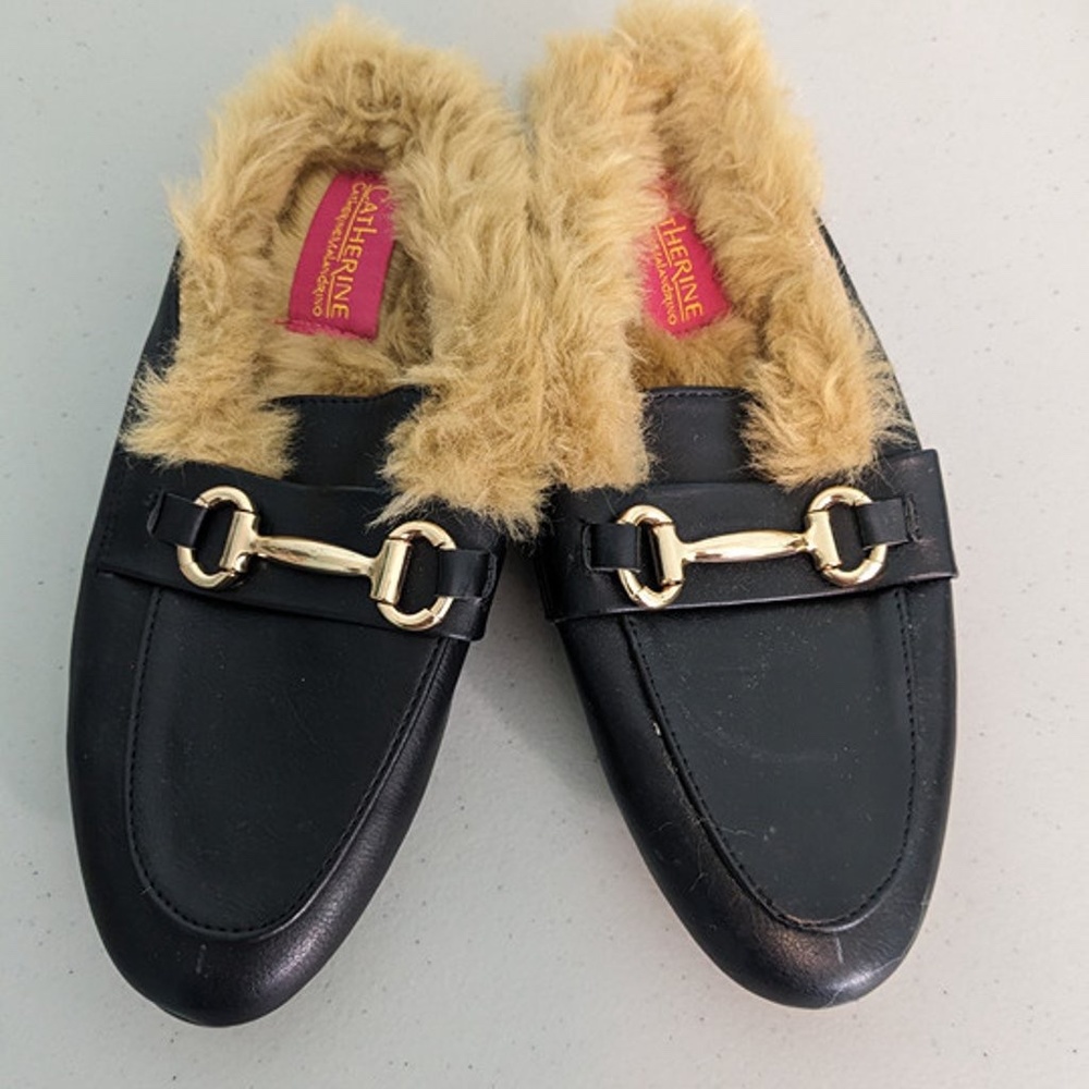 Catherine Catherine Malandrino Women's Black Mules - Size 8 (Gucci Similar)